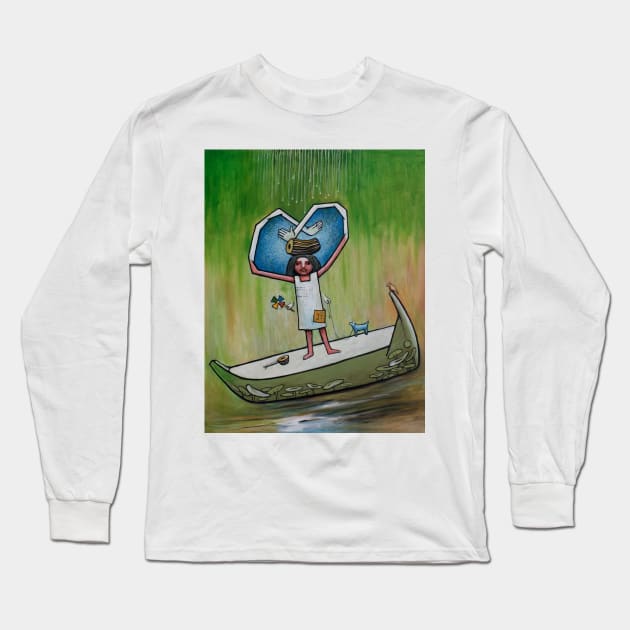 Childhood Long Sleeve T-Shirt by carolenewmanarts